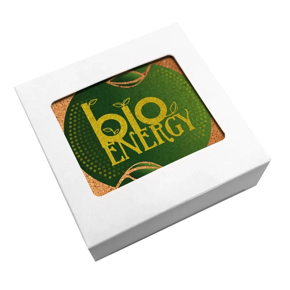 Cork Wood Coaster set of 4 1