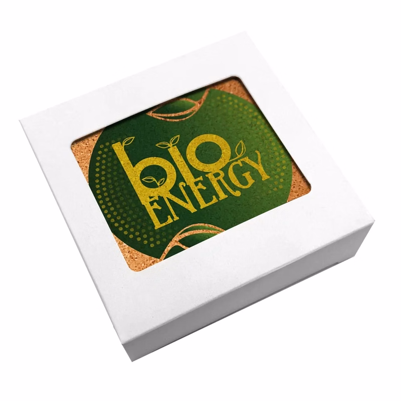 Cork Wood Coaster set of 4