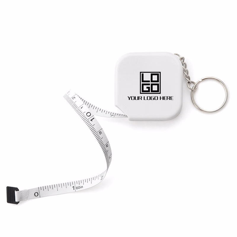 Square Tape Measure with 5-Foot Length and Key Chain