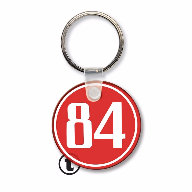 Small Round Key Tag (Spot Color)