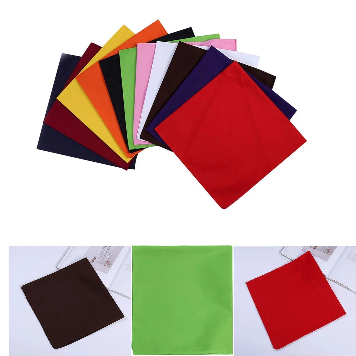 Large Multifunctional Square Cotton Classic Bandanas 1