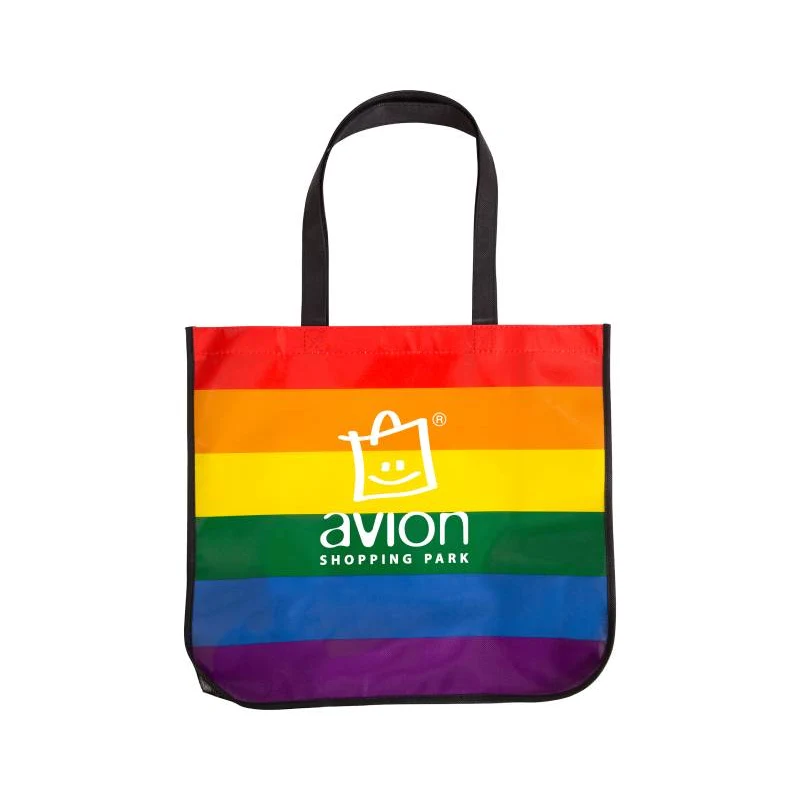 Large Rainbow Laminated Tote Bag 1