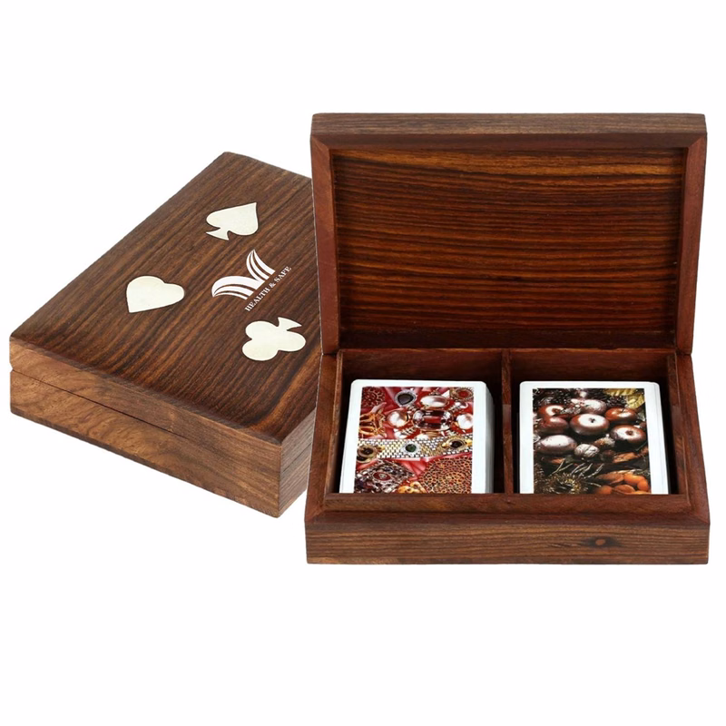 Wooden Playing Card Box