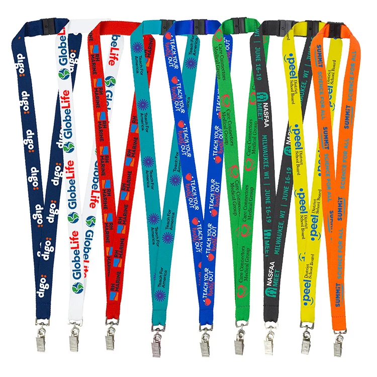 "LASALLE RECYCLED" 3/4" Import Air Ship Recycled RPET Silkscreen Lanyard 1