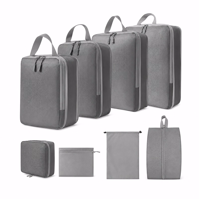 Eight Piece Compression Travel Storage Bags