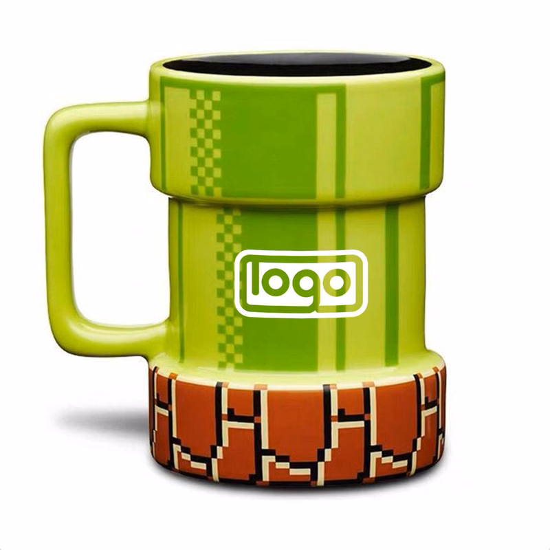 15oz Cartoon Pipe Ceramic Coffee Mug w/Handle