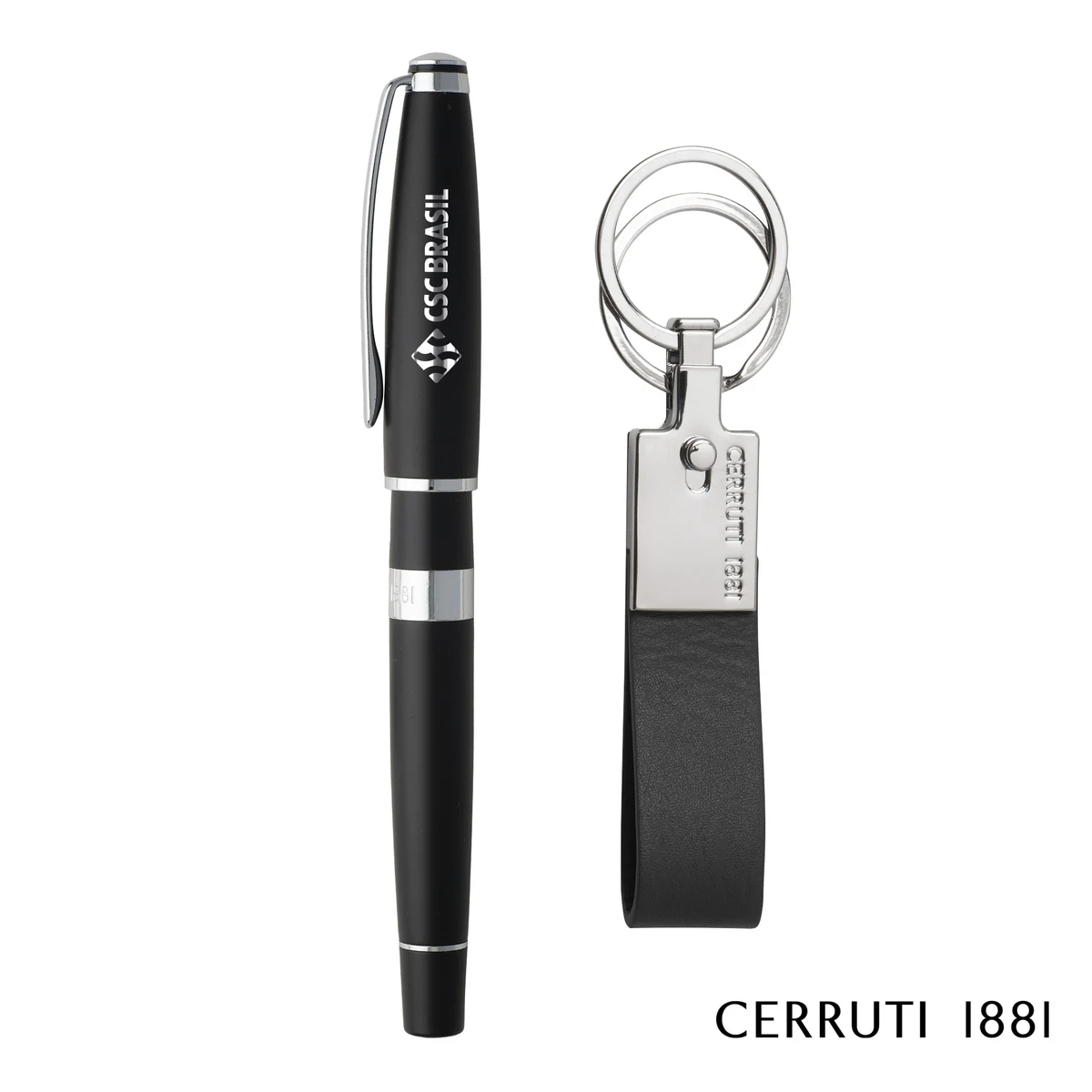 Cerruti 1881® Bicolore Rollerball Pen & Zoon Key Ring Set 1