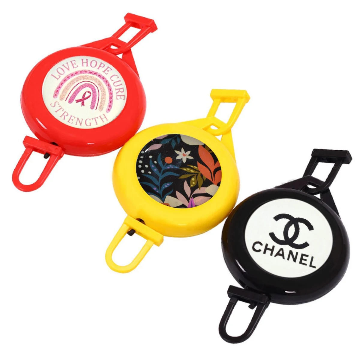 Big Logo Two U Shaped Buckle Badge Reel w/ Concave Surface 1