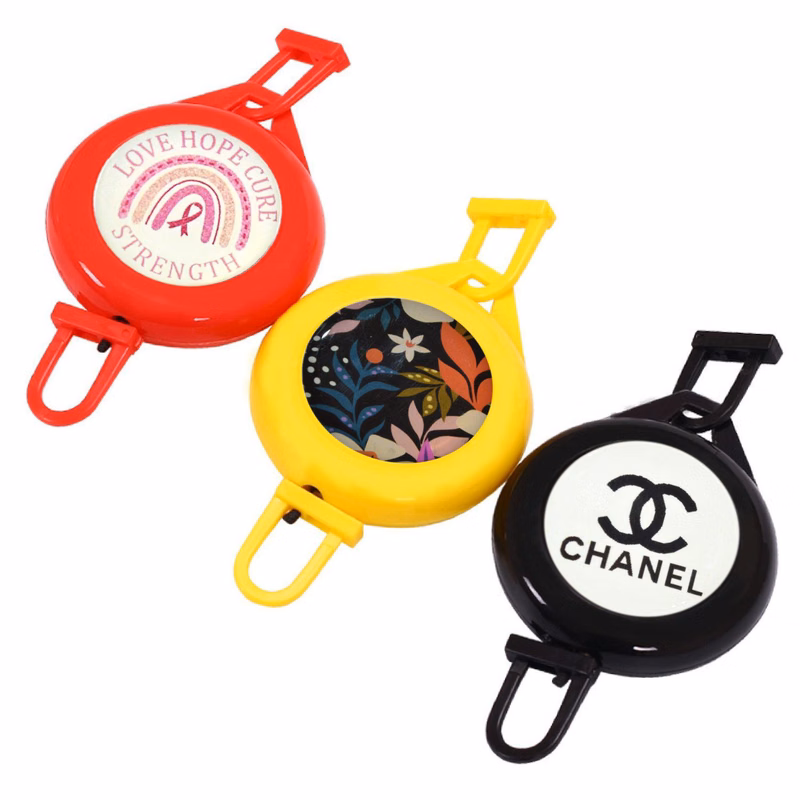 Big Logo Two U Shaped Buckle Badge Reel w/ Concave Surface