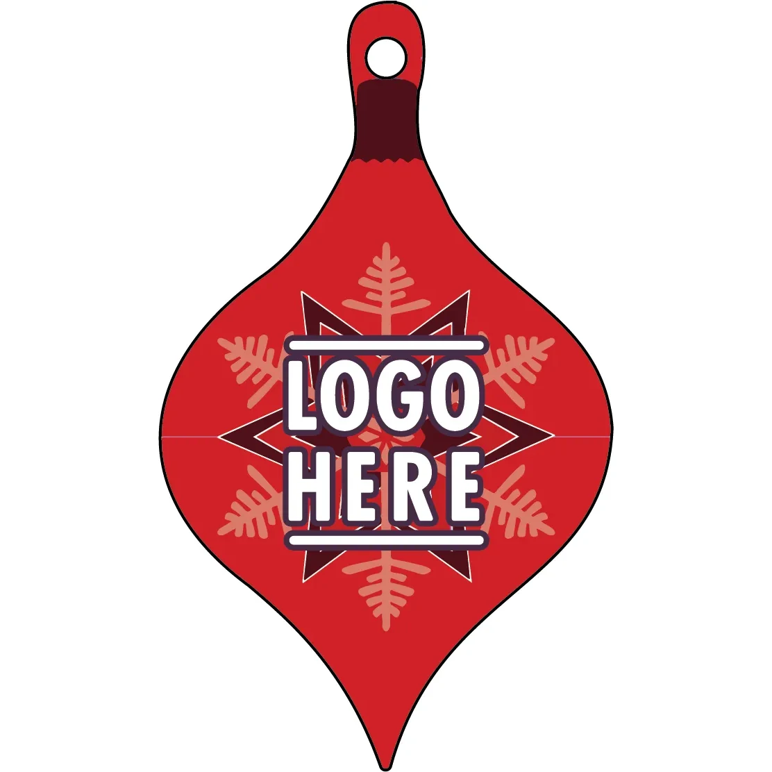 1/4" Recycled Wood Ornaments-Ornament 1 - Red 1