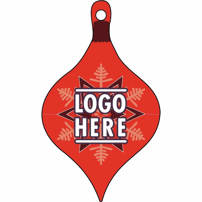 1/4" Recycled Wood Ornaments-Ornament 1 - Red