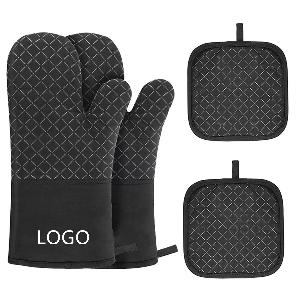 Oven Mitts And Pot Holders 4pcs Set 1