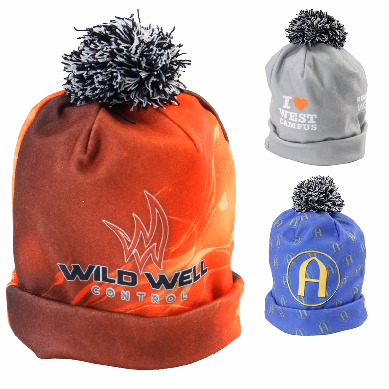 Full Color Pom Beanie