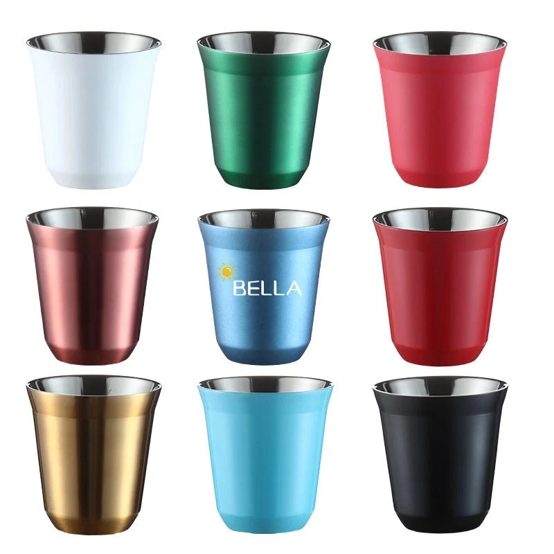 2.7Oz Double Wall Insulated Stainless Steel Espresso Cup 1