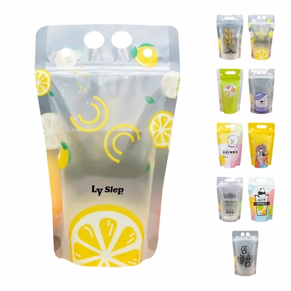 Custom BPA-Free Freezable Drink Pouches with Fold-Flat Design — Summer Beverage Giveaway