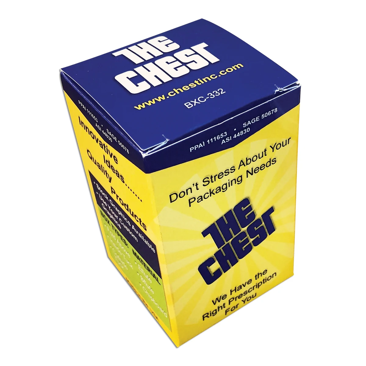 3.75" x 2.25" x 2.25" - Chipboard Box 1
