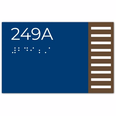 USA Made ADA Braille Directional Wall Sign Plaque Decorative