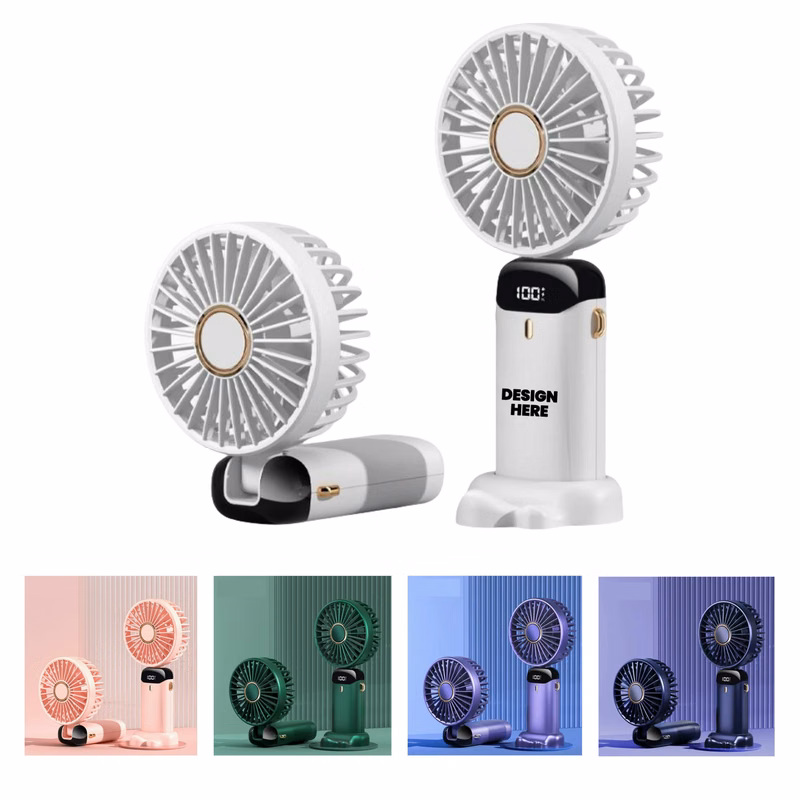 Handheld Hangable Mini Fan With Phone Holder
