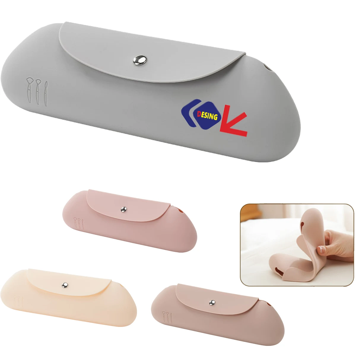Custom Silicone Makeup Bag ?C Great for Branding or Gifting 1