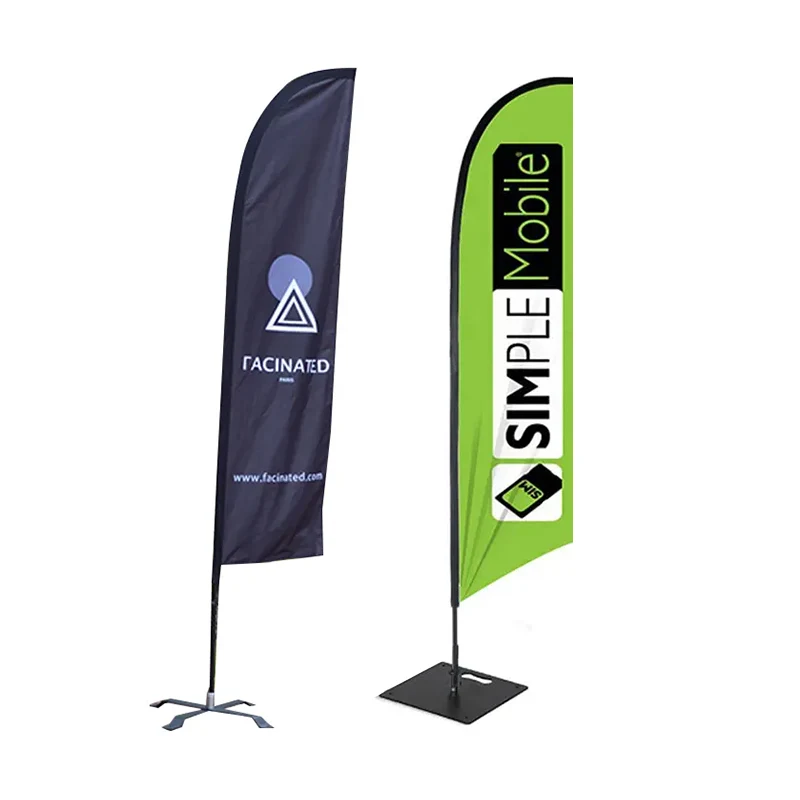 Feather Flag Enhanced with Fiberglass Poles 1