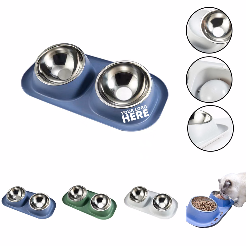 Double Stainless Dog Bowl