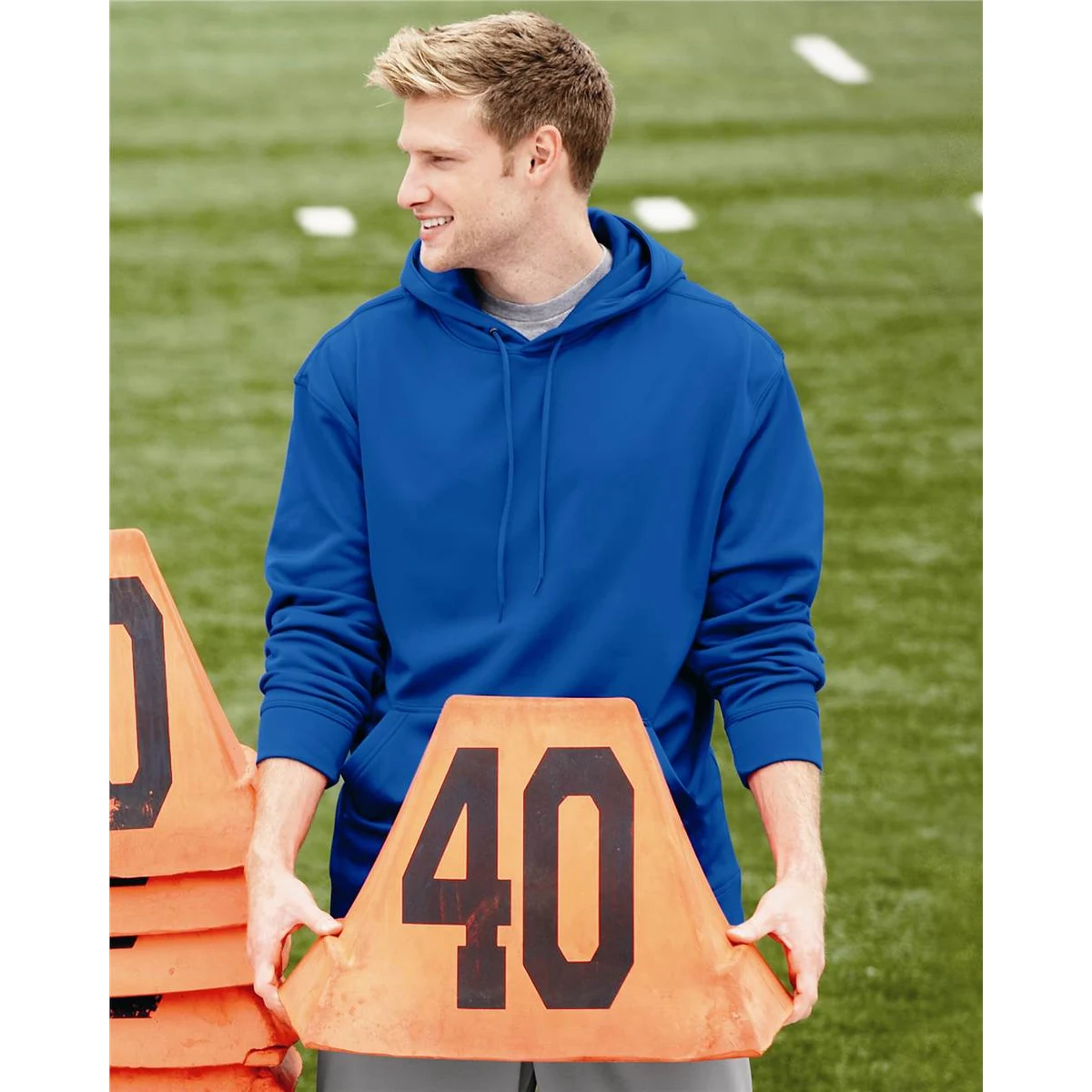Men's Wicking Fleece Hooded Sweatshirt - 5505 1
