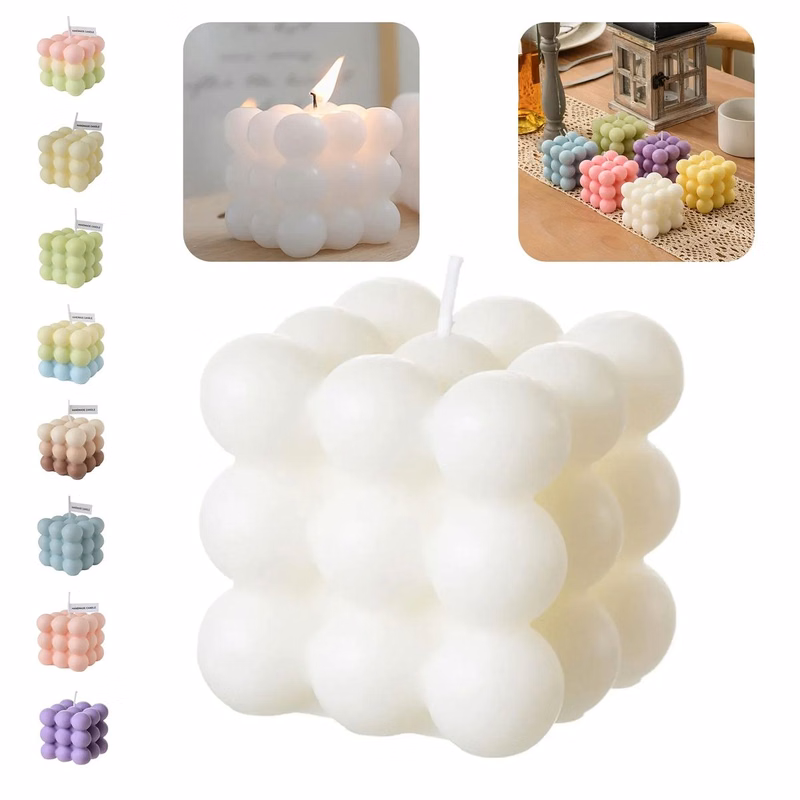 Cube Soy Wax Bubble Candles