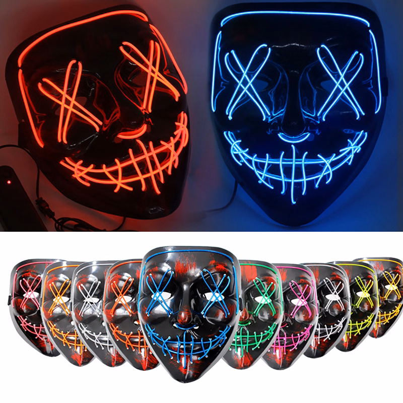 Halloween LED Luminous Ghost Face Mask