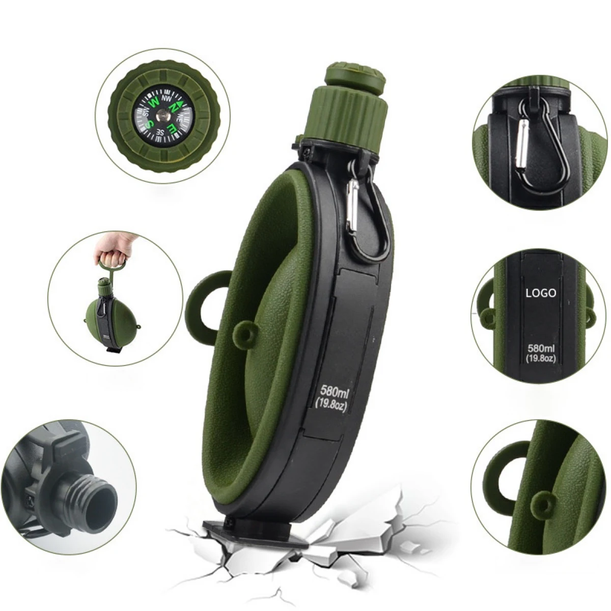 Silicone Compass Kettle 580ml 1