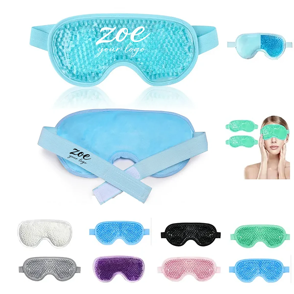 PVC Plush Gel Beads Hot Cold Eye Mask 1