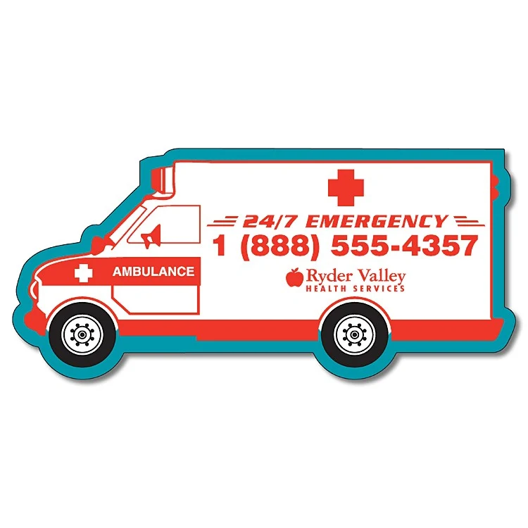 Magnet - 5.25x2.42 Ambulance Shape - 20 mil. 1
