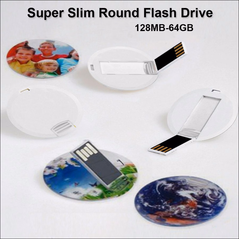 Super Slim Round Flash Drive / USB - 64 GB