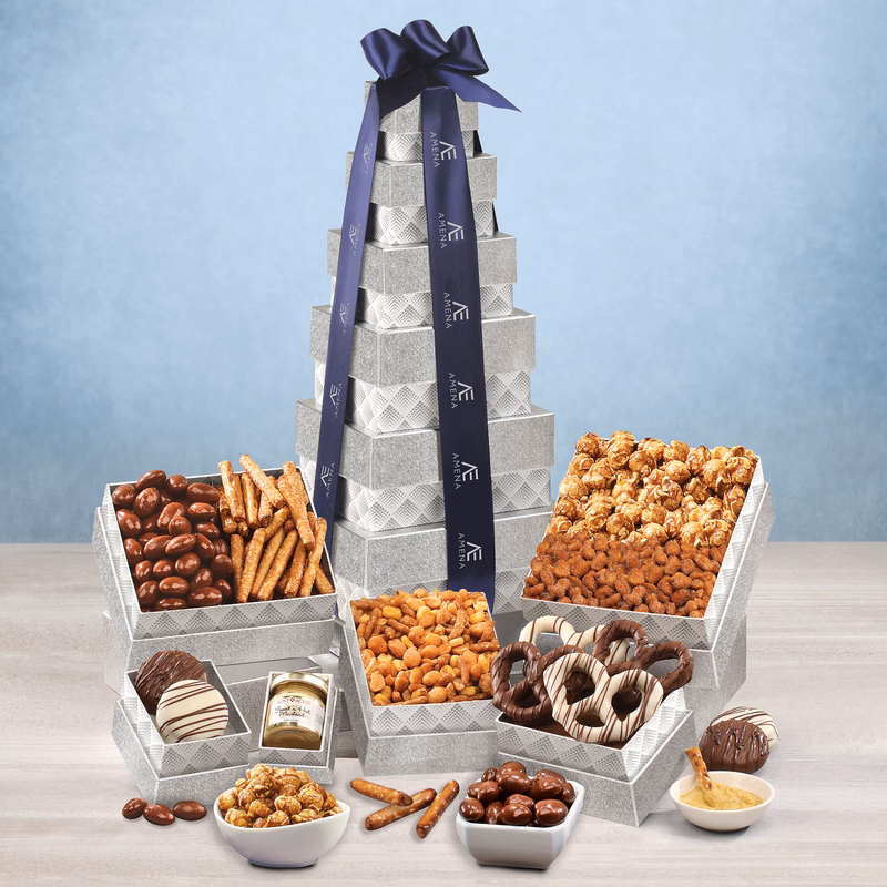 Sweet & Savory Silver Delights Tower