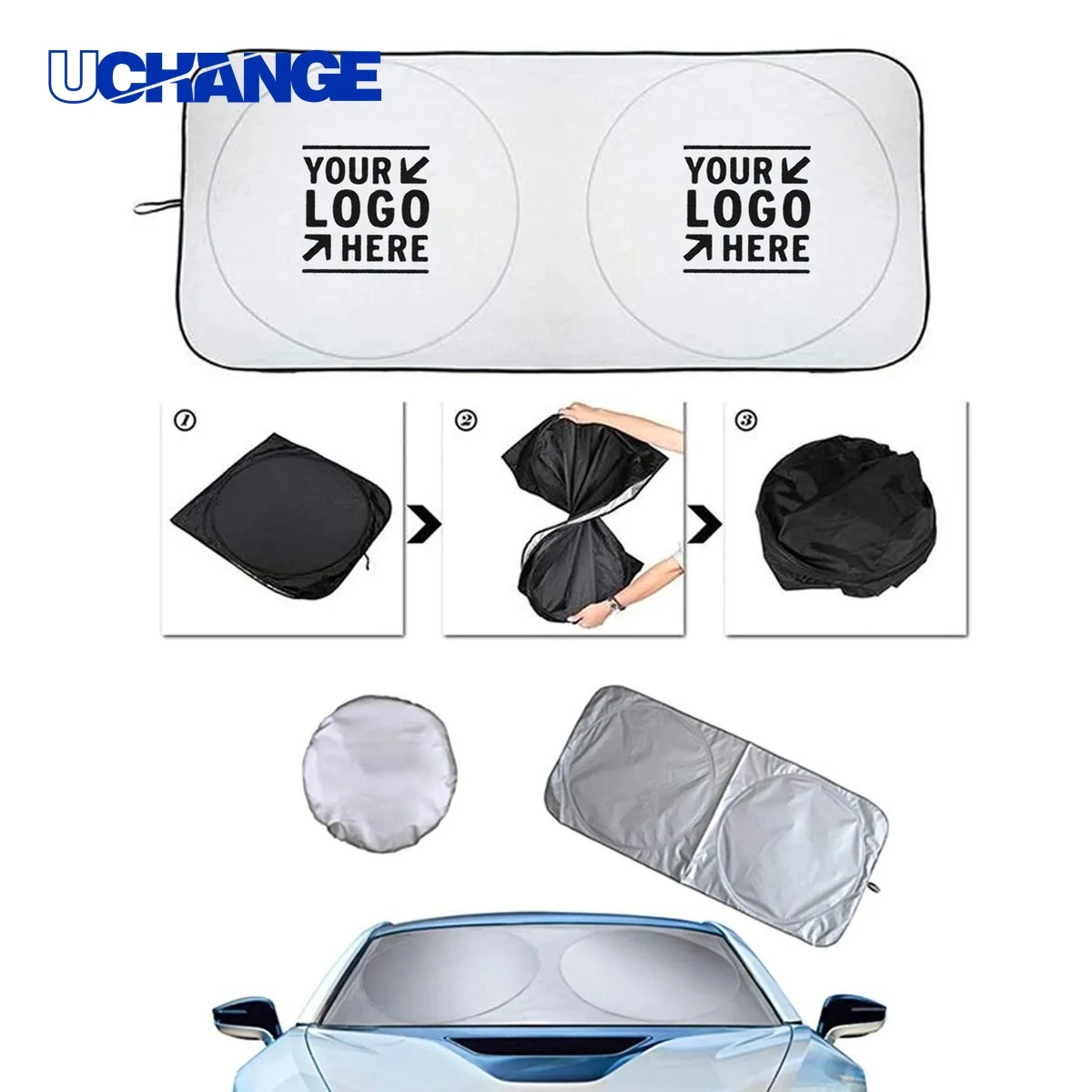 Car Sun Shade with Pouch 1