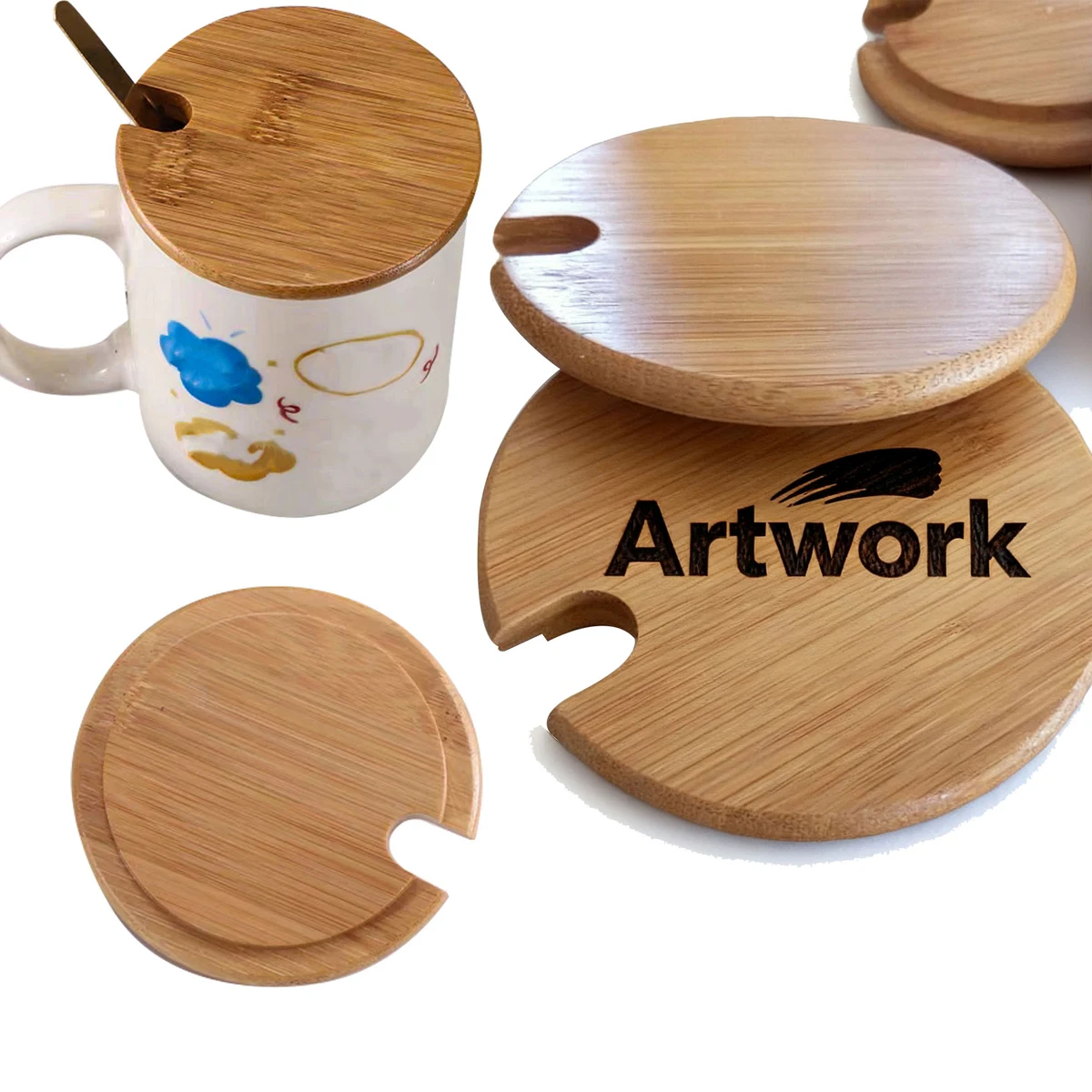Bamboo And Wood Mug Lid 1