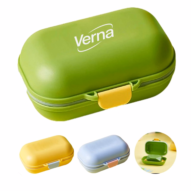 Portable Plastic Soap Box w/ Drain Tray