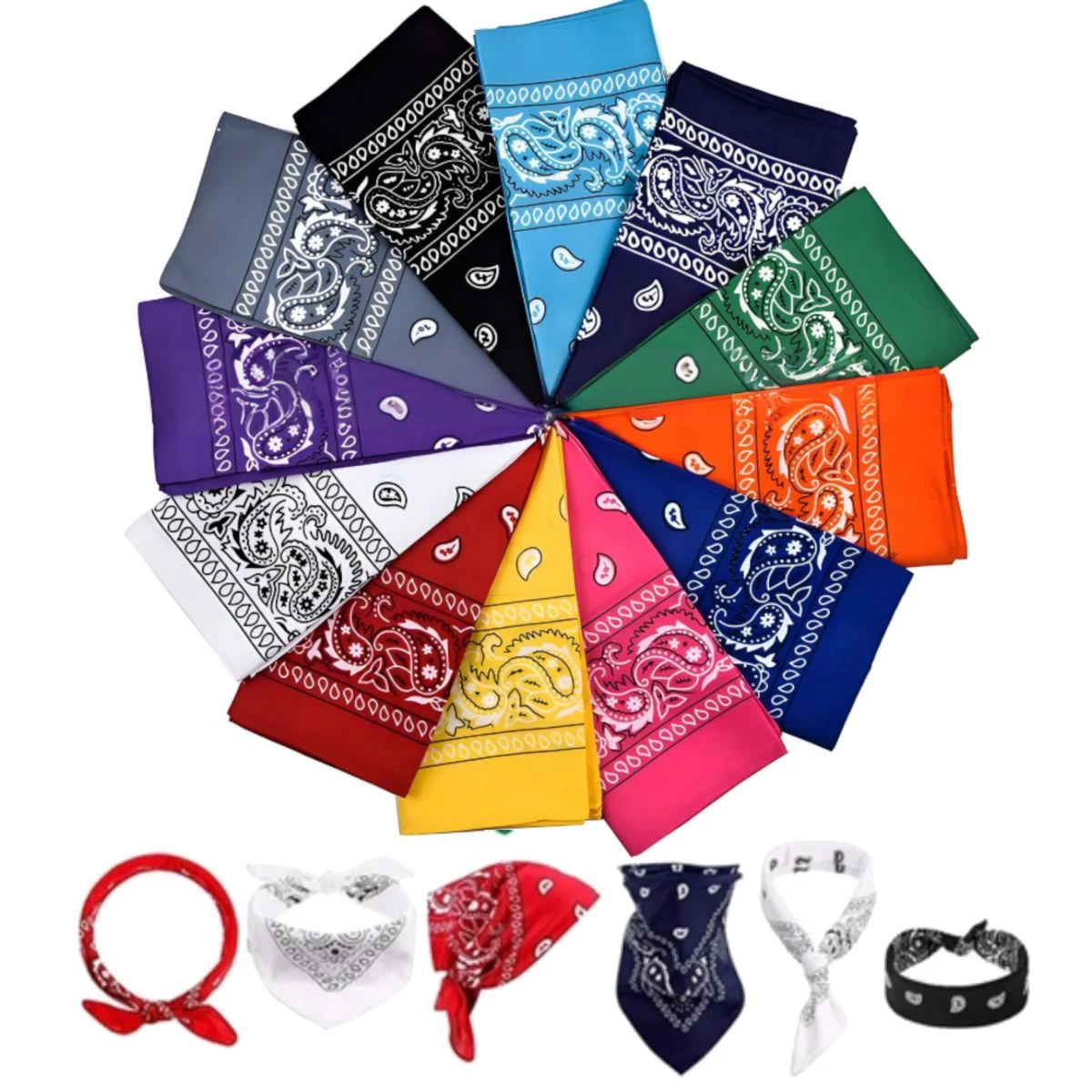 22" Custom Full Color Bandanna Square Scarf 1