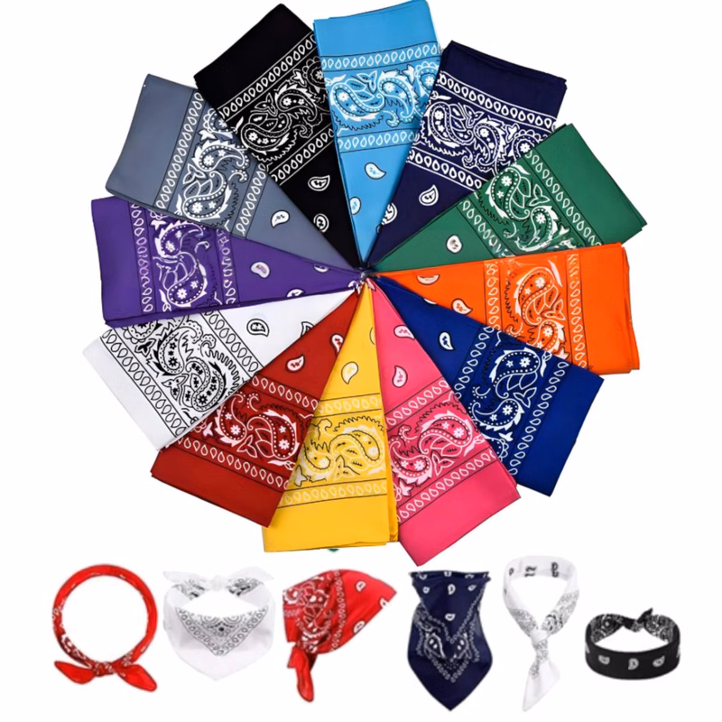 22" Custom Full Color Bandanna Square Scarf