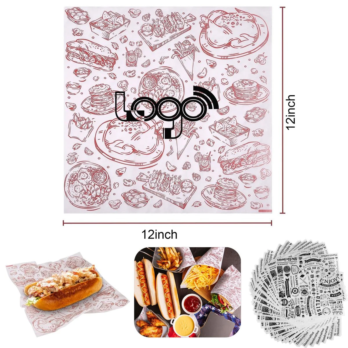 12 x 12 Inch Deli Wax Paper 1