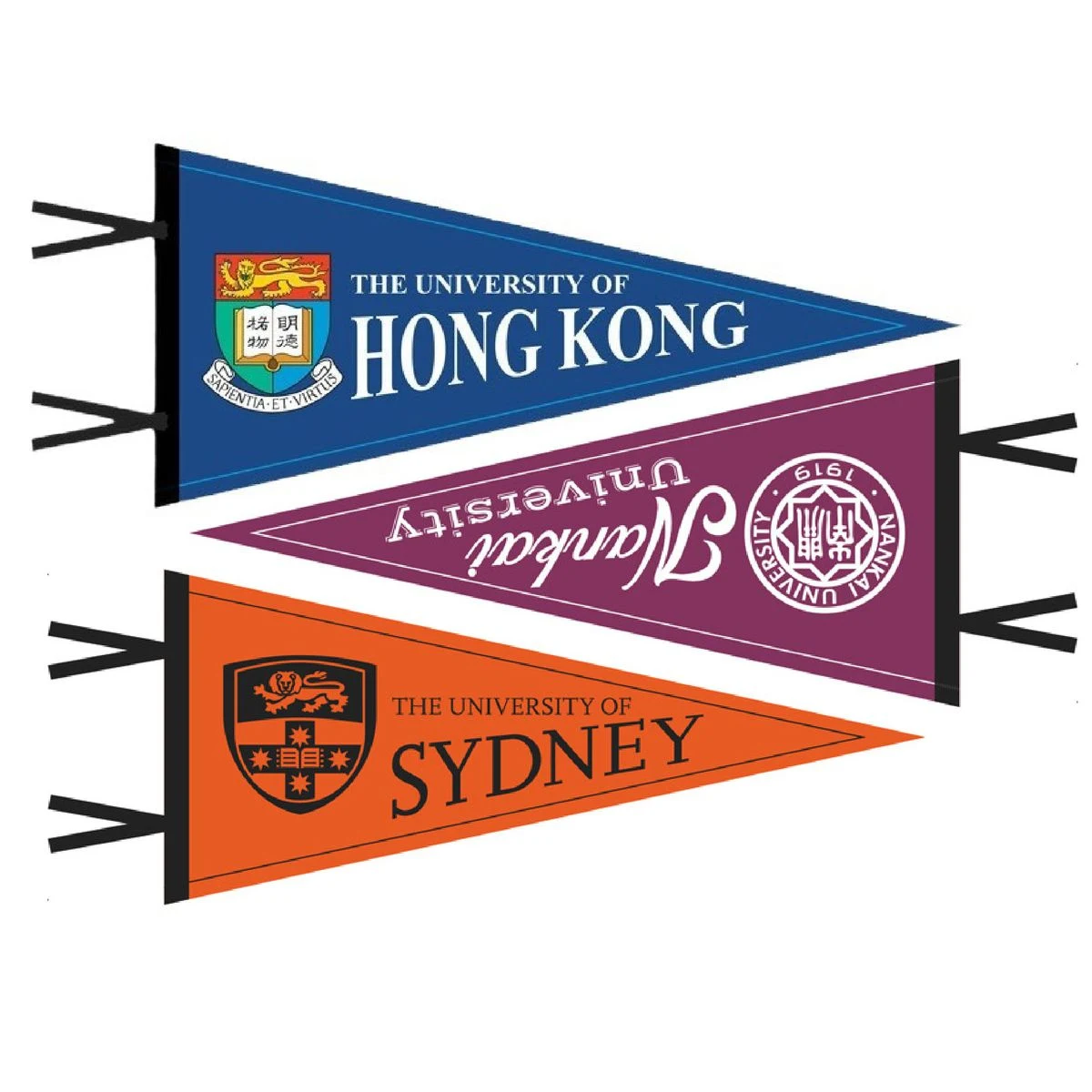 17.7"x7.9" Full Color Single Sided Felt Flag 1