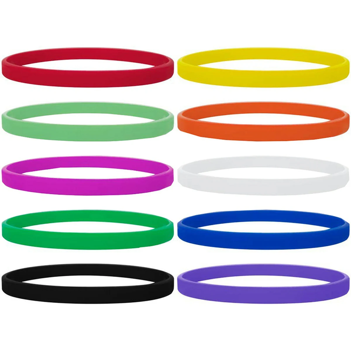 1/4'' Inch Thin Silicone Wristband 1