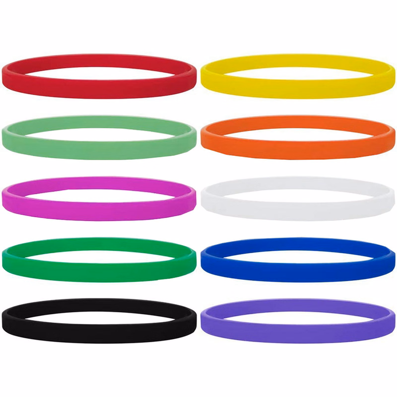 1/4'' Inch Thin Silicone Wristband