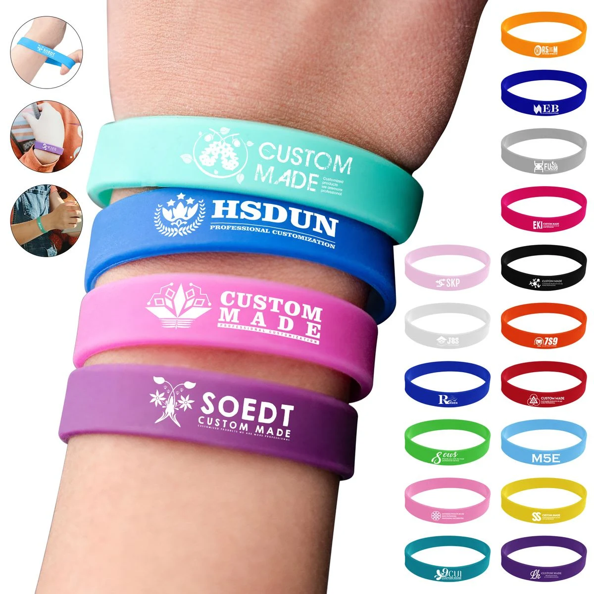 Multicolor Silicone Screen Wristbands 1