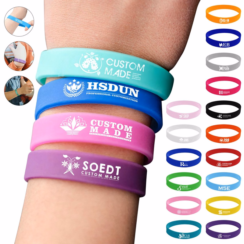 Multicolor Silicone Screen Wristbands