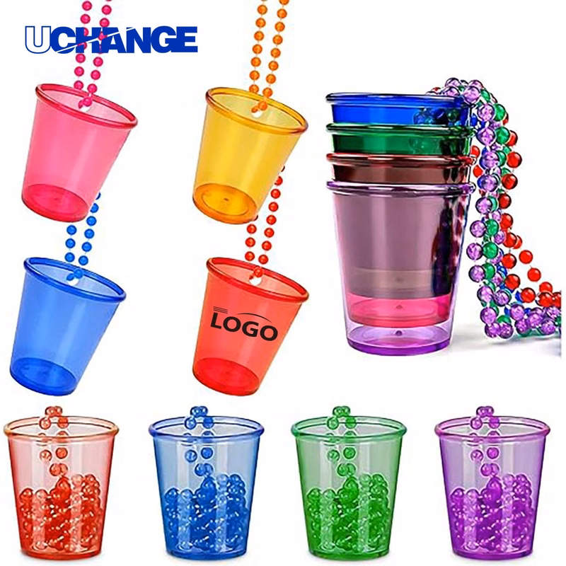 Plastic Shot Cup Container with Necklace