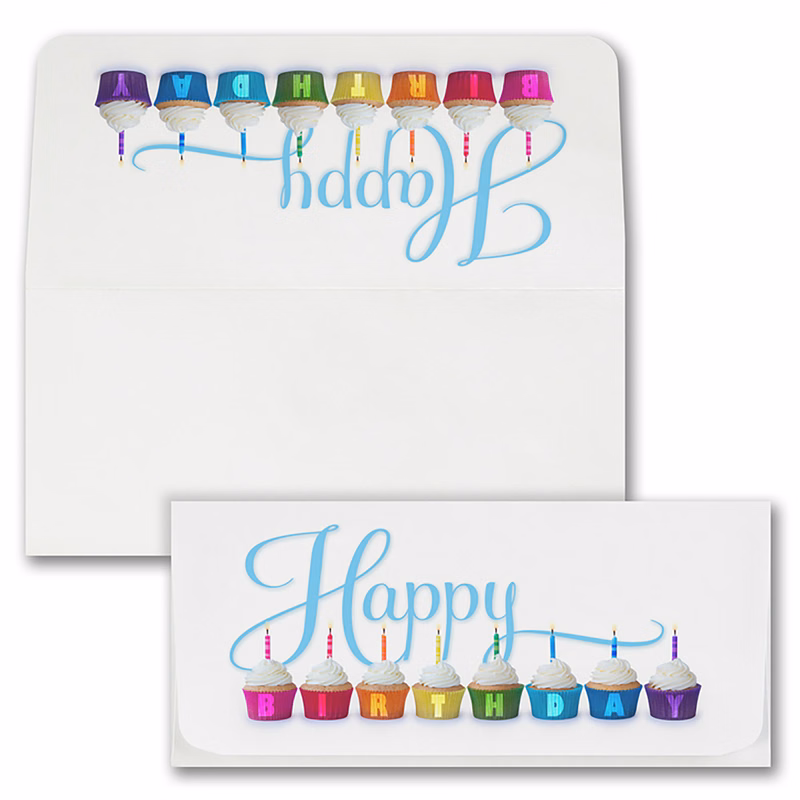 Birthday Cupcakes Currency Envelope