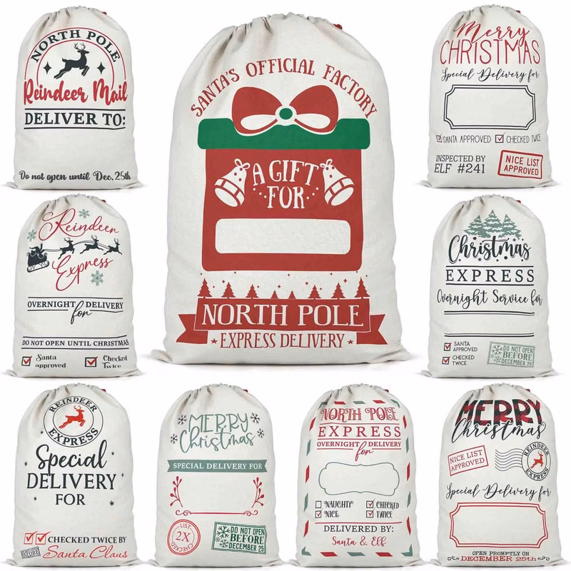 Christmas Large Drawstring Bag