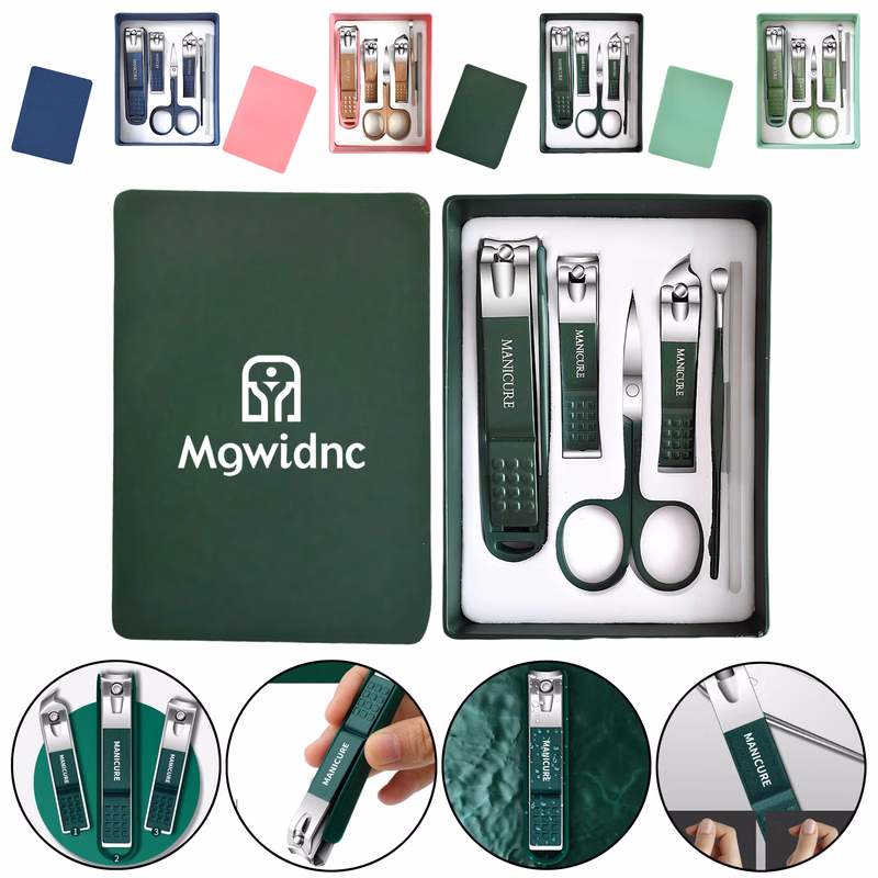 6-Piece Nail Clipper Set with Splash-Proof Design