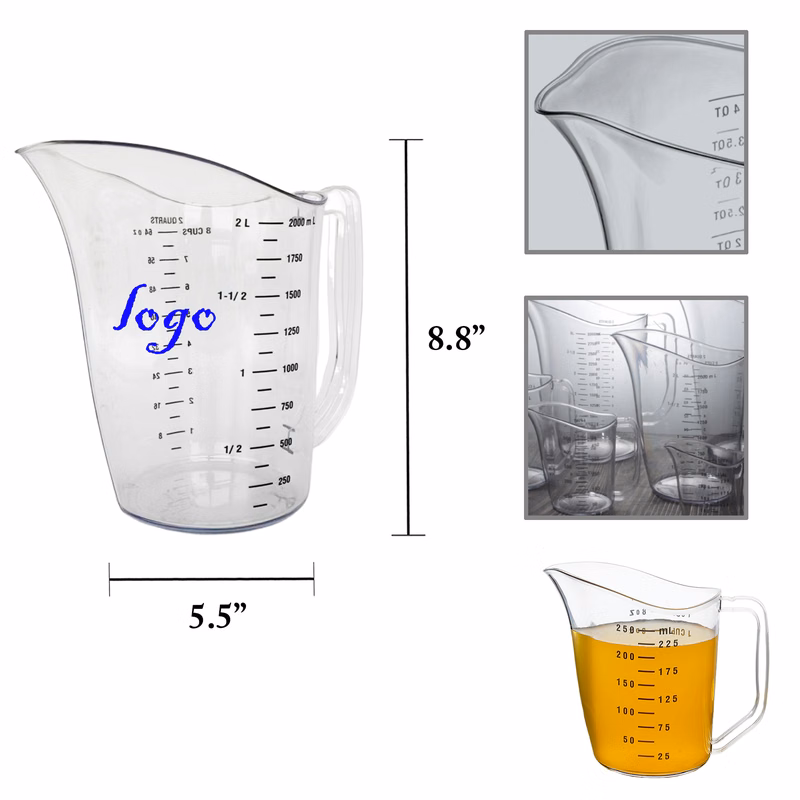 MOQ12 68oz Large PC Measuring Cup for Baking