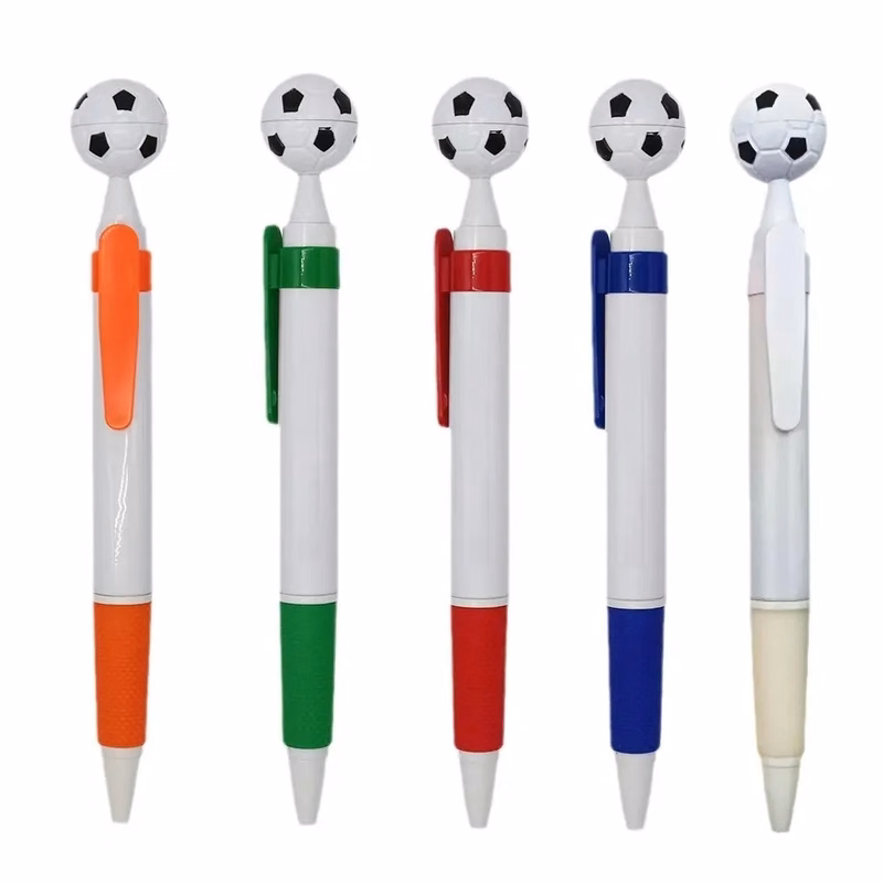 Custom Press-type Cartoon Soccer Shaped Ballpoint Pen